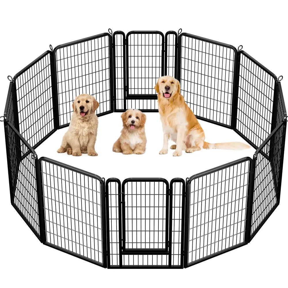 [Heavy Duty] Dog Playpen6/8/12/16 Panels Metal Pet Playpen