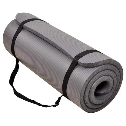 1" Extra Thick Exercise  Yoga Mat with Carrying Strap