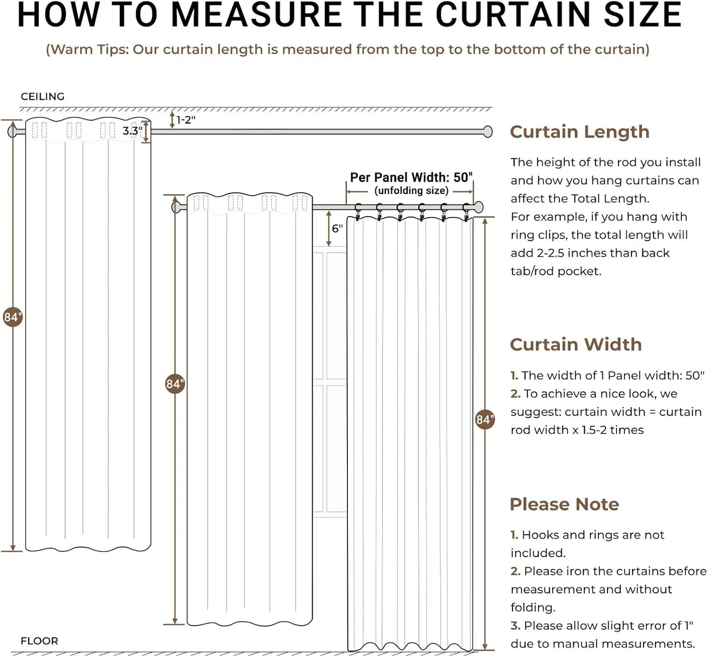 2pcs Blackout Curtains for LivingRoom