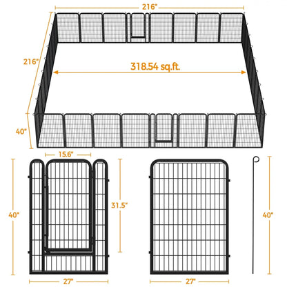 [Heavy Duty] Dog Playpen6/8/12/16 Panels Metal Pet Playpen