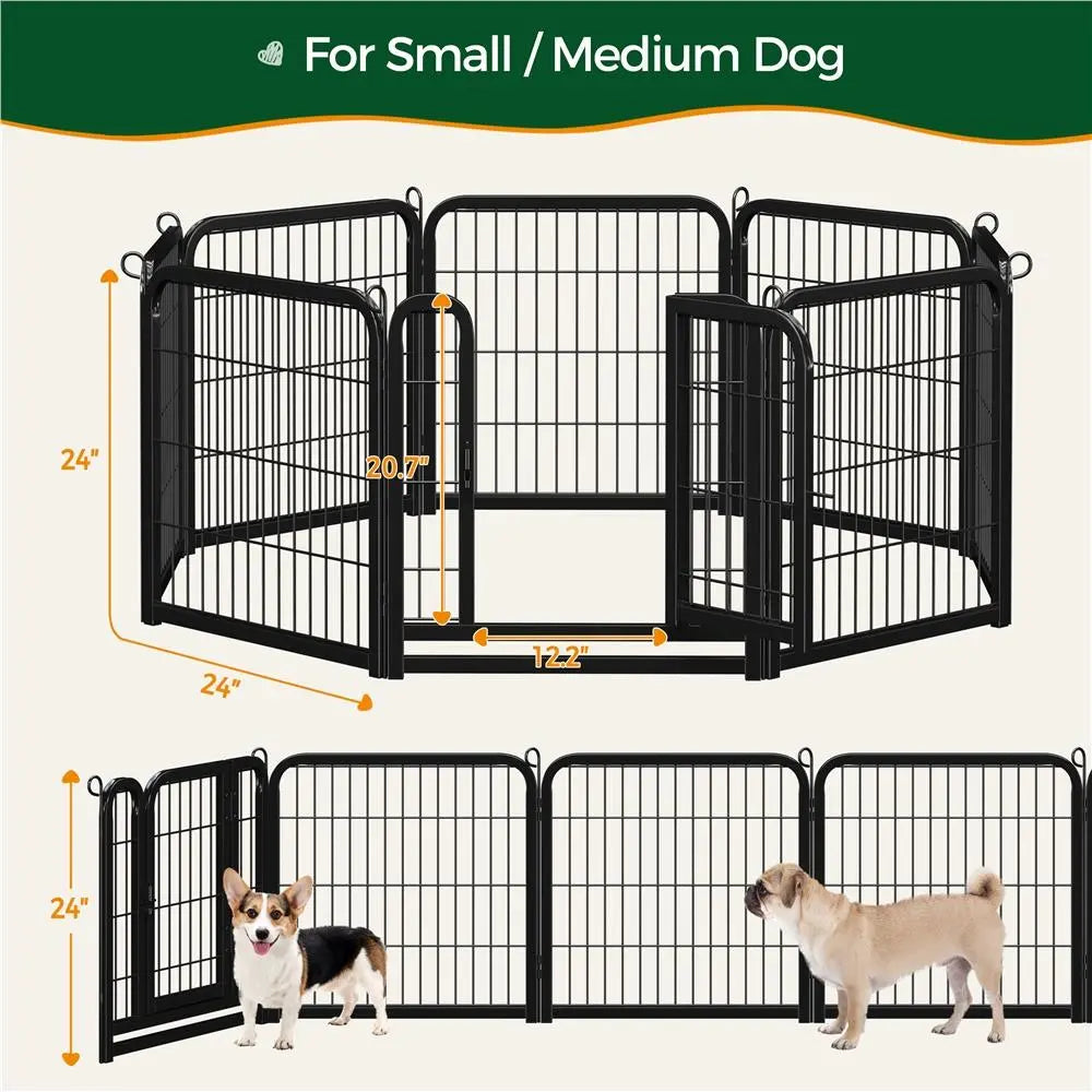[Heavy Duty] Dog Playpen6/8/12/16 Panels Metal Pet Playpen