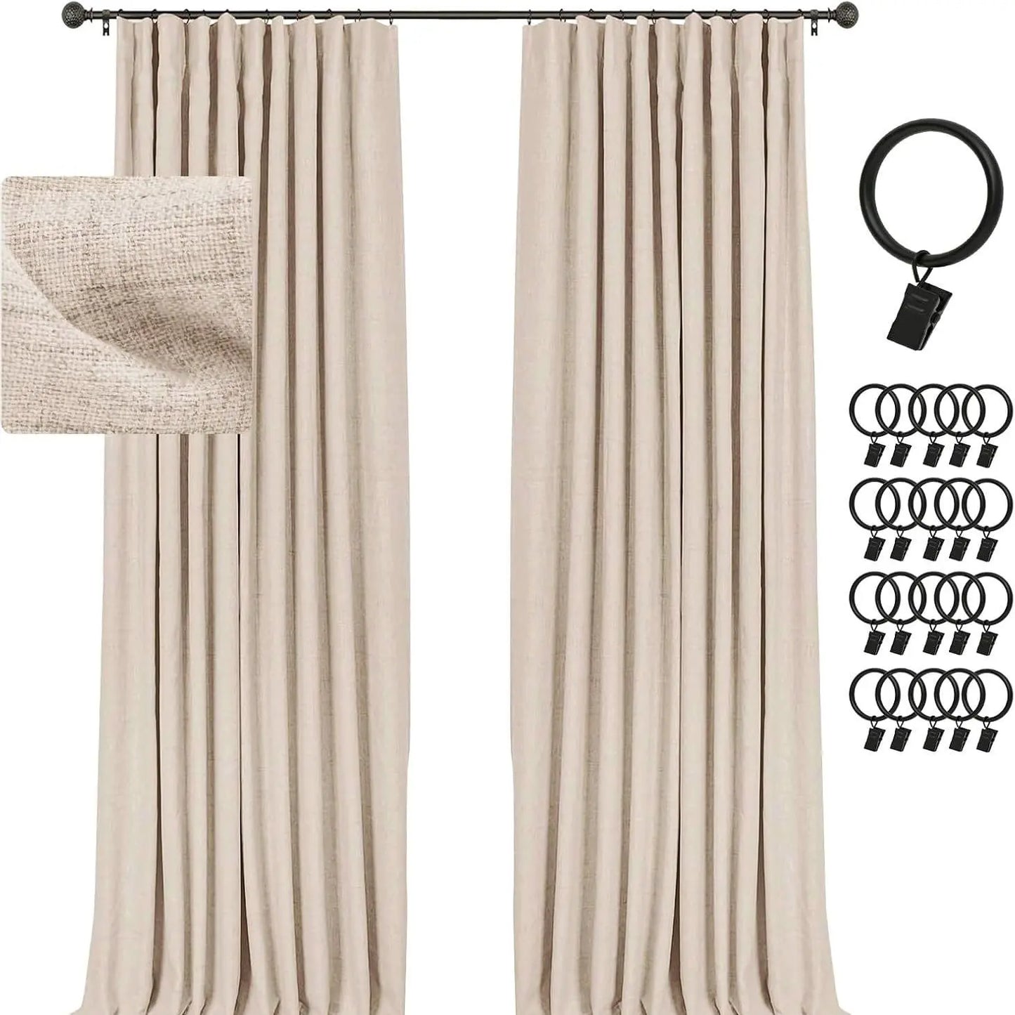 2pcs Blackout Curtains for LivingRoom