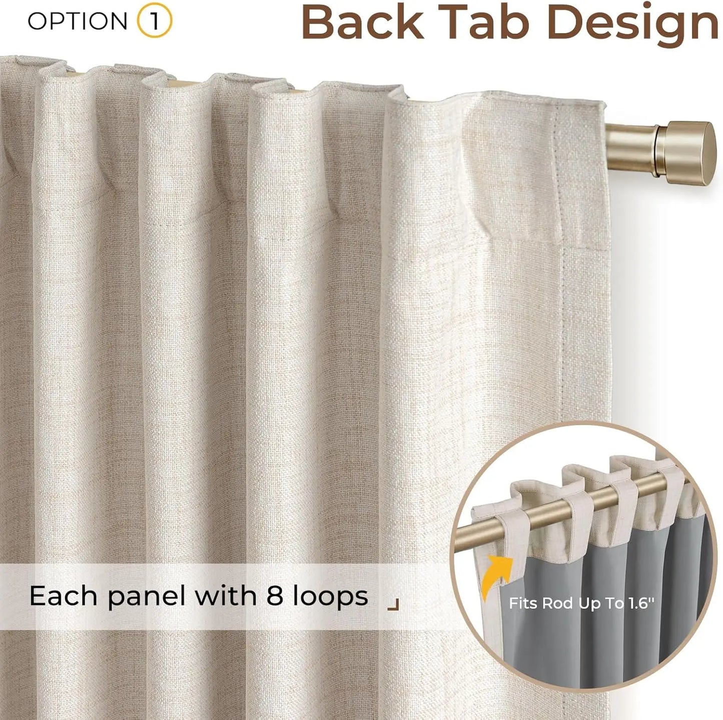 2pcs Blackout Curtains for LivingRoom