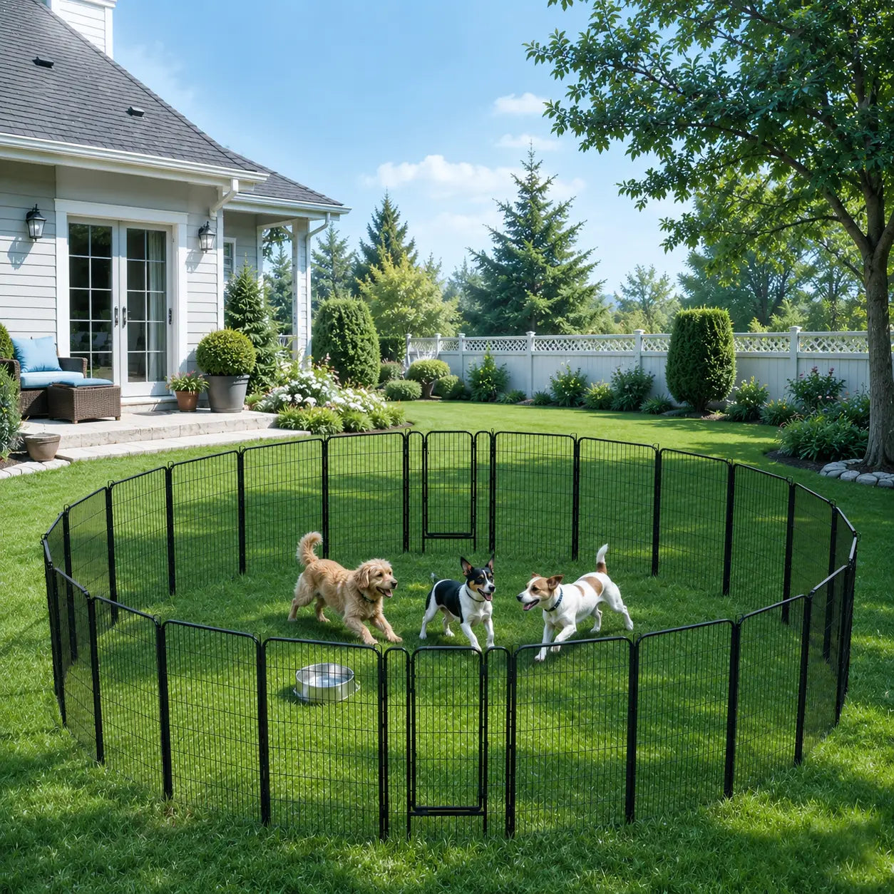 [Heavy Duty] Dog Playpen6/8/12/16 Panels Metal Pet Playpen